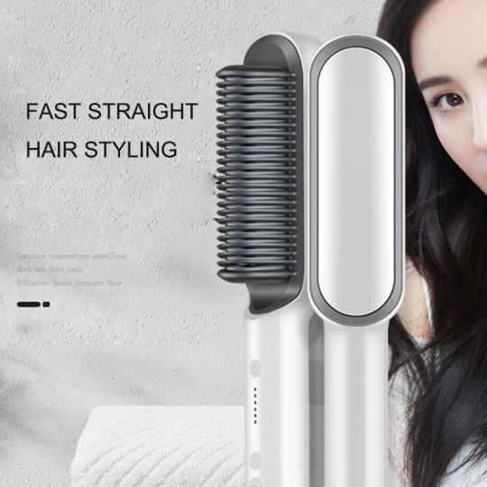 Hair Straight & curly comb brush with 5 Levels Heat - Kbr Express