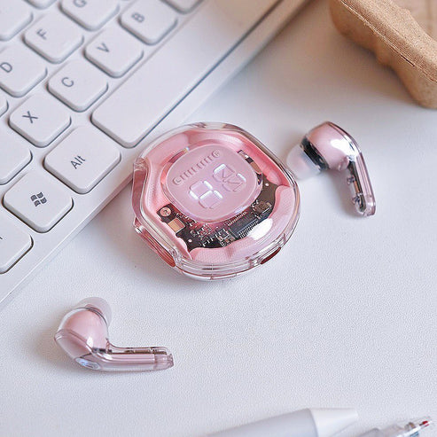 T8 Crystal Wireless Earphones - Transparent (Air 39) - Kbr Express