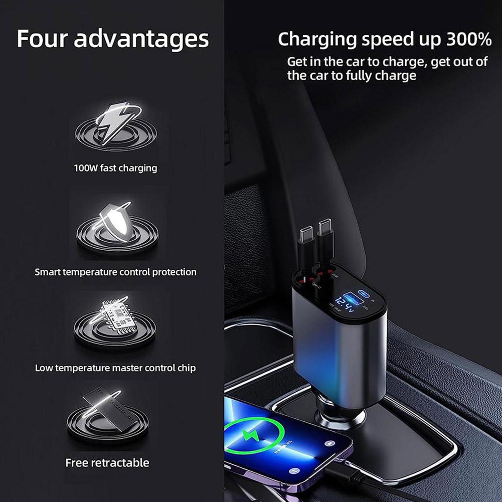 4 in 1 Retractable Charger - Kbr Express