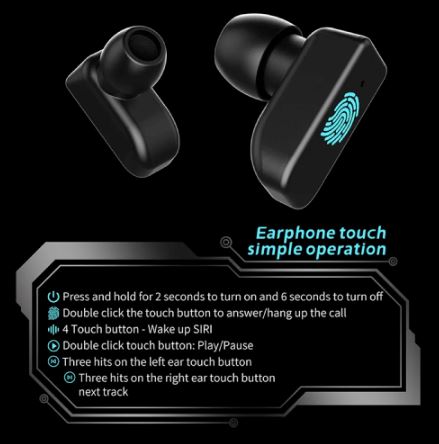 2 In 1 HI-FI Wireless Earphones Men Smart Watch - Kbr Express