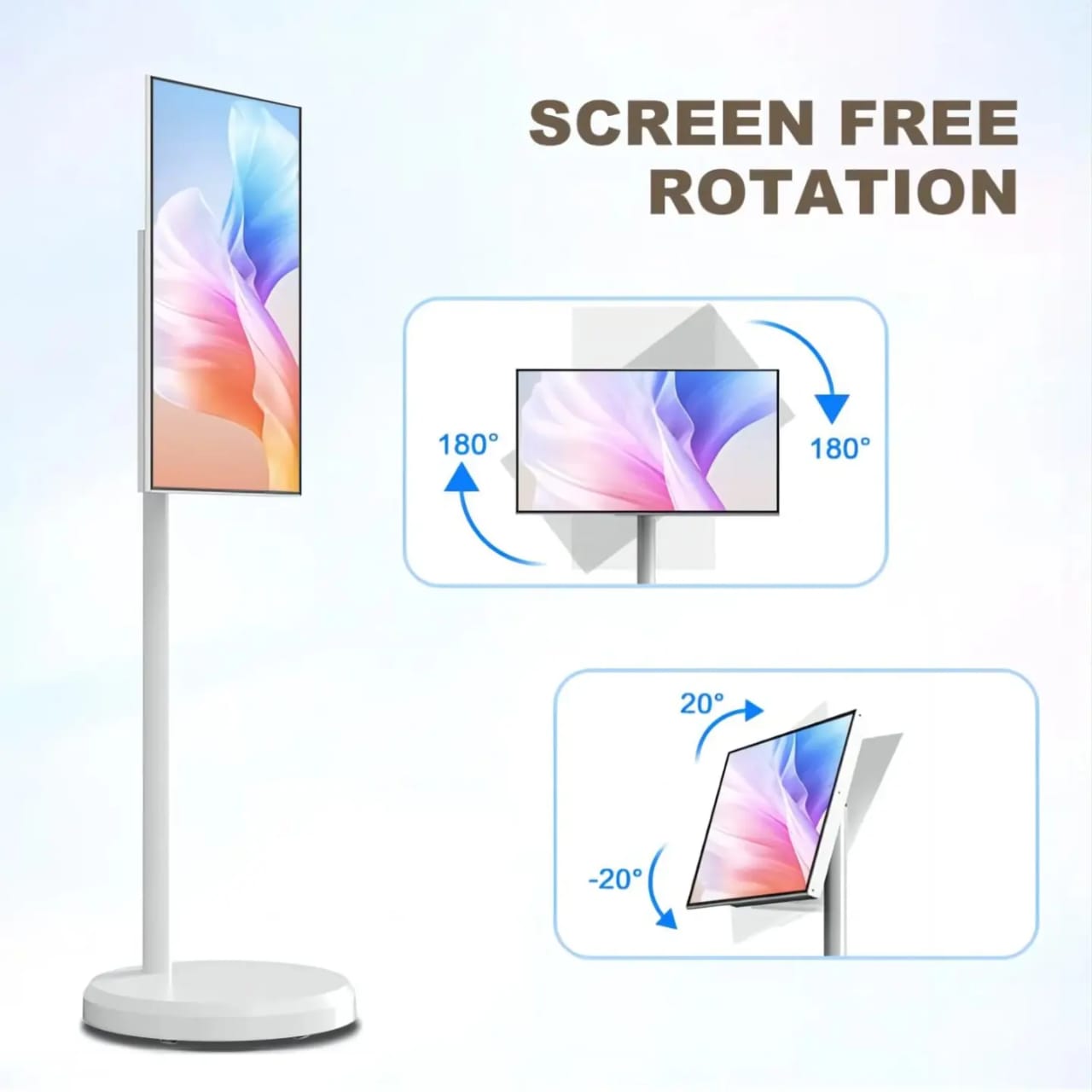 22 Inch Floor Stand Smart TV Android Touch Screen - Kbr Express